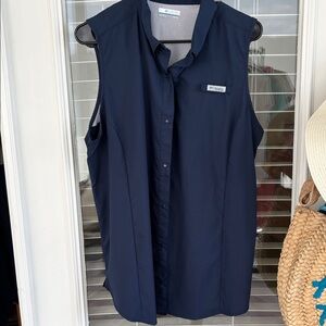 Columbia Women's Dark Blue navy Tamiami Sleeveless